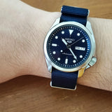 Seiko 5 Sports Automatic Blue Dial Blue Nylon Strap Watch for Men - SRPE63K1