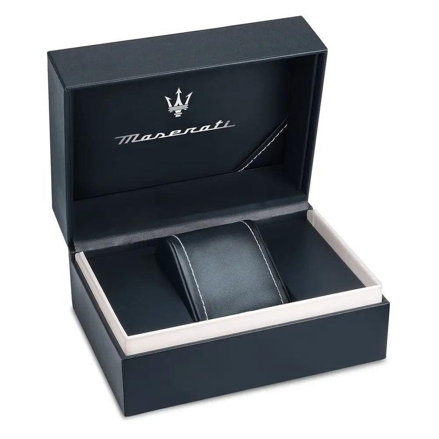 Maserati SFIDA Skeleton Automatic Blue Dial Silver Steel Strap Watch for Men - R8823140011