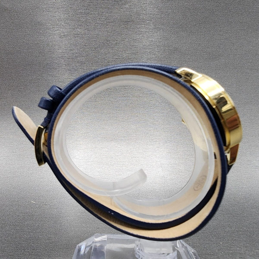 Tory Burch Collins Quartz Blue Dial Blue Leather Strap Watch for Women - TBW1303