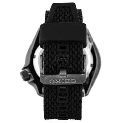 Seiko 5 Sports SKX Series Automatic Black Dial Black Silicone Strap Watch for Men - SRPD65K2