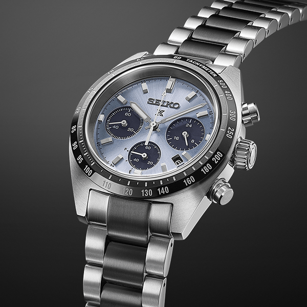 Seiko Prospex Speedtimer Solar Chronograph Limited Edition Blue Dial Two Tone Steel Strap Watch for Men - SSC909