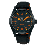 Seiko 5 Sports Flieger Pilot Automatic Black Dial Black Nylon Strap Watch for Men - SRPH33K1