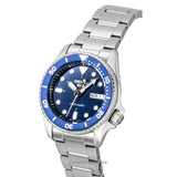 Seiko 5 Sports SKX Street Denim Blue Dial Silver Steel Strap Watch for Men - SRPL77K1