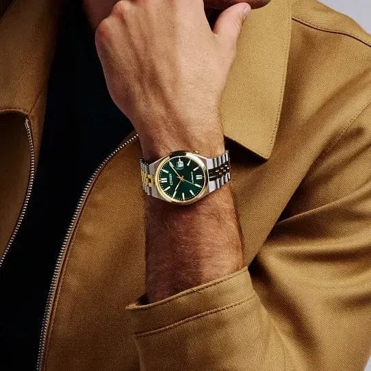 Citizen Tsuyosa 60 Automatic Green Dial Two Tone Steel Strap Watch for Men - NK0024-54X