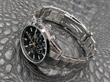 Maserati Attrazione Chronograph Black Dial Silver Steel Strap Watch for Men - R8853151010