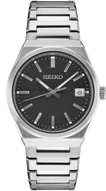 Seiko Conceptual Gray Dial Silver Steel Strap Watch for Men - SUR557P1