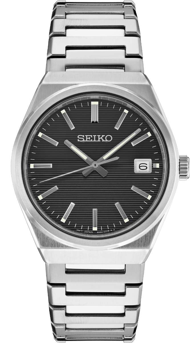 Seiko Conceptual Gray Dial Silver Steel Strap Watch for Men - SUR557P1