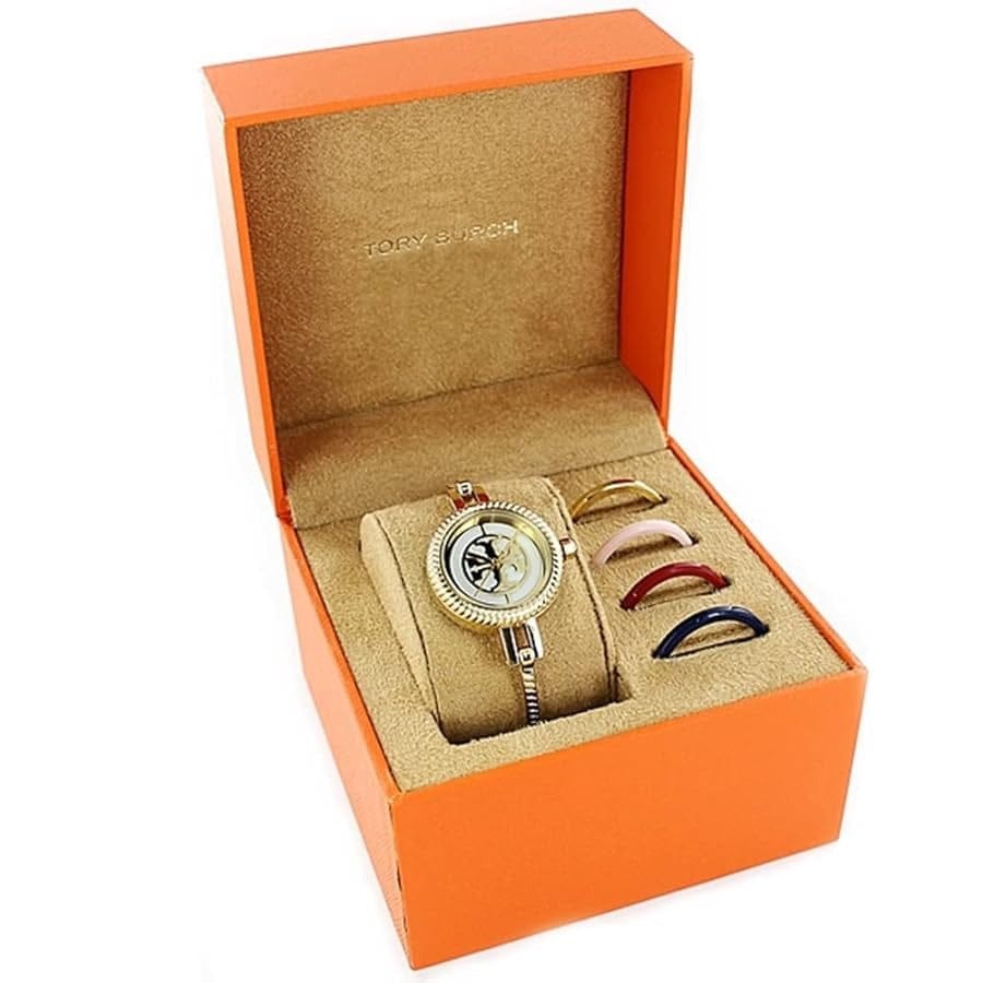 Tory Burch Riva Gold Dial Gold Steel Strap Watch for Women - TBW4029