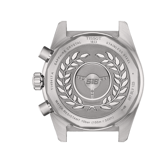 Tissot PR516 Chronograph Blue Dial Silver Steel Strap Watch for Men - T149.417.11.041.00