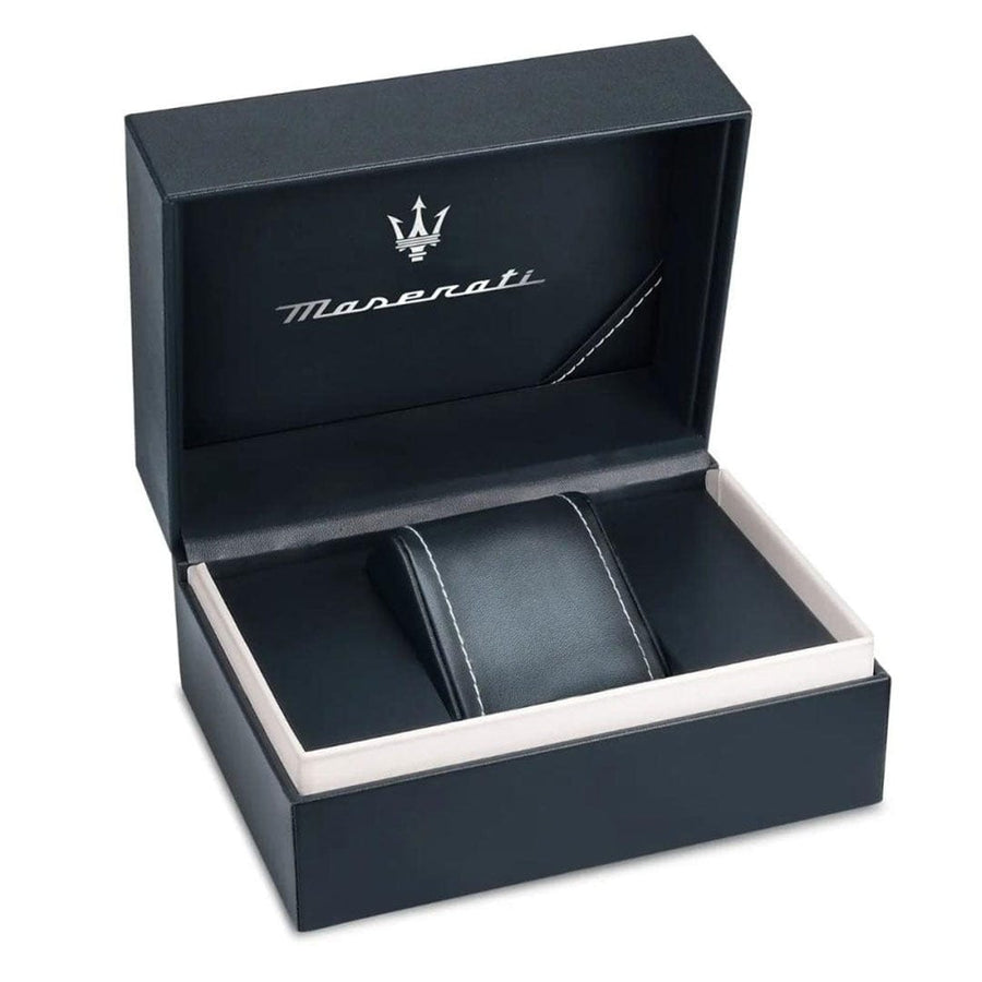 Maserati Successo Chronograph Blue Dial Silver Steel Strap Watch for Men - R8873621037