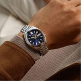 Seiko 5 Sports Automatic Blue Dial Silver Steel Strap Watch for Men - SRPL55K1