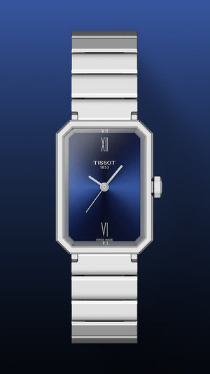 Tissot SRV Blue Dial Silver Steel Strap Watch for Women - T160.110.11.043.00