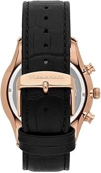 Maserati Tradizione Chronograph Black Dial Black Leather Strap Watch for Men - R8871646001