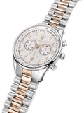 Maserati Tradizione Chronograph White Dial Two Tone Steel Strap Watch for Men - R8873646002