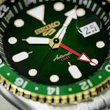 Seiko 5 Sports Forest Green Sunrise Limited Edition Green Dial Silver Steel Strap Watch for Men - SSK050K1