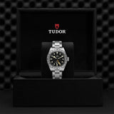 Tudor Black Bay Pro Black Dial Silver Steel Strap Watch for Men - M79470-0001