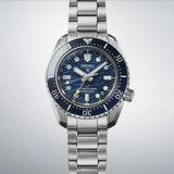 Seiko Prospex 1968 Heritage Divers GMT The Great Wave Limited Edition Blue Dial Silver Steel Strap Watch for Men - SPB509J1