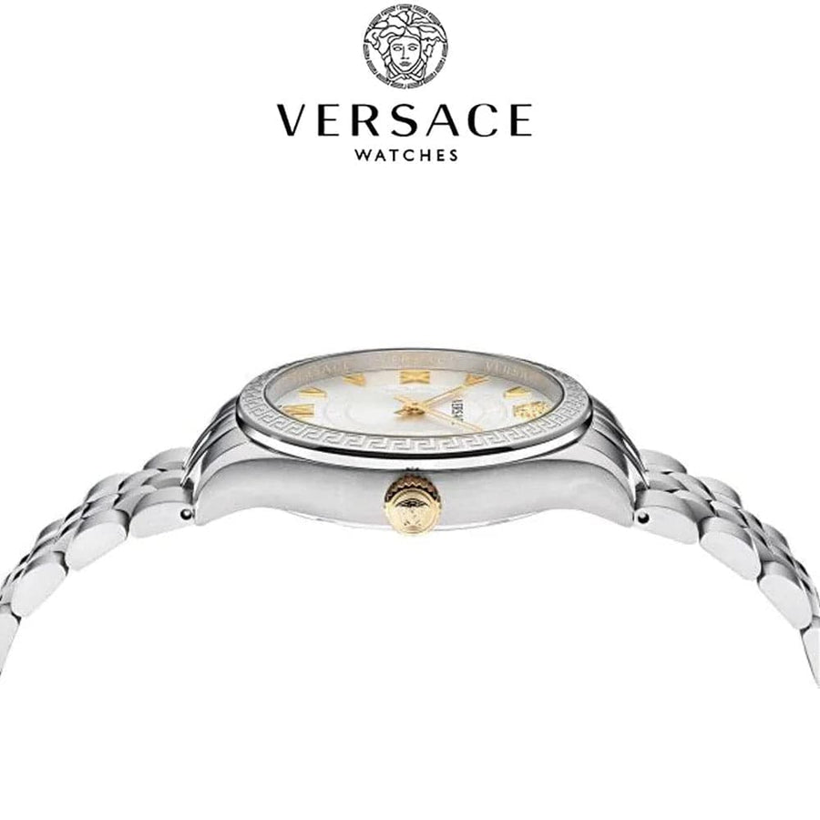 Versace Hellenyium Quartz Silver Dial Silver Steel Strap Watch for Women - VE2S00322