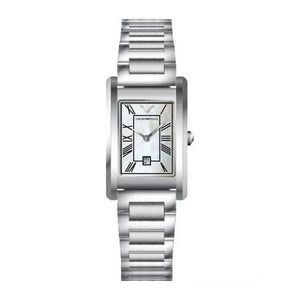 Emporio Armani Gino Mother of Pearl Dial Silver Steel Strap Watch for Men - AR11664