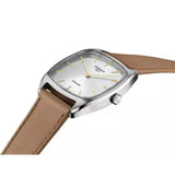 Tissot Stylist Quartz Silver Dial Brown Leather Strap Watch for Women - T159.909.16.031.00