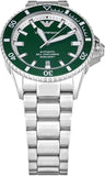 Emporio Armani Sea Explorer Green Dial Silver Steel Strap Watch for Men - AR60080