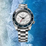 Seiko Prospex 1968 Heritage Diver's GMT 60th Anniversary White Dial Silver Steel Strap Watch for Men - SPB519J1