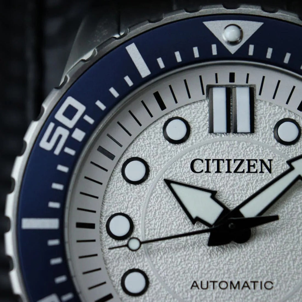 Citizen Mechanical Automatic White Dial Silver Steel Strap Watch for Men - NJ0171-81A