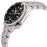 Seiko 5 Sports SKX Street Stonewash Black Dial Silver Steel Strap Watch for Men - SRPL79K1