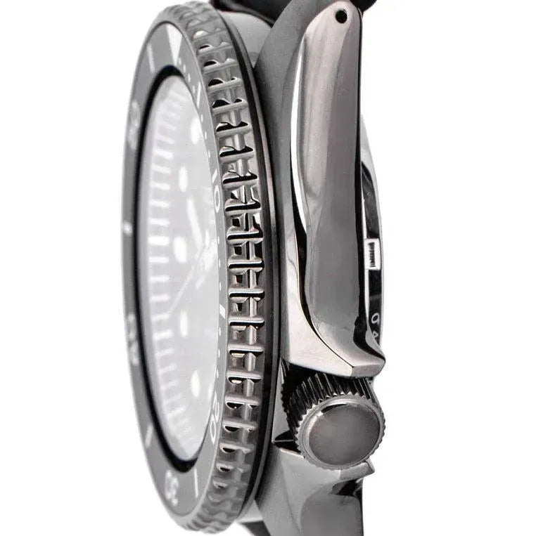 Seiko 5 Sports SKX Series Automatic Black Dial Black Silicone Strap Watch for Men - SRPD65K2