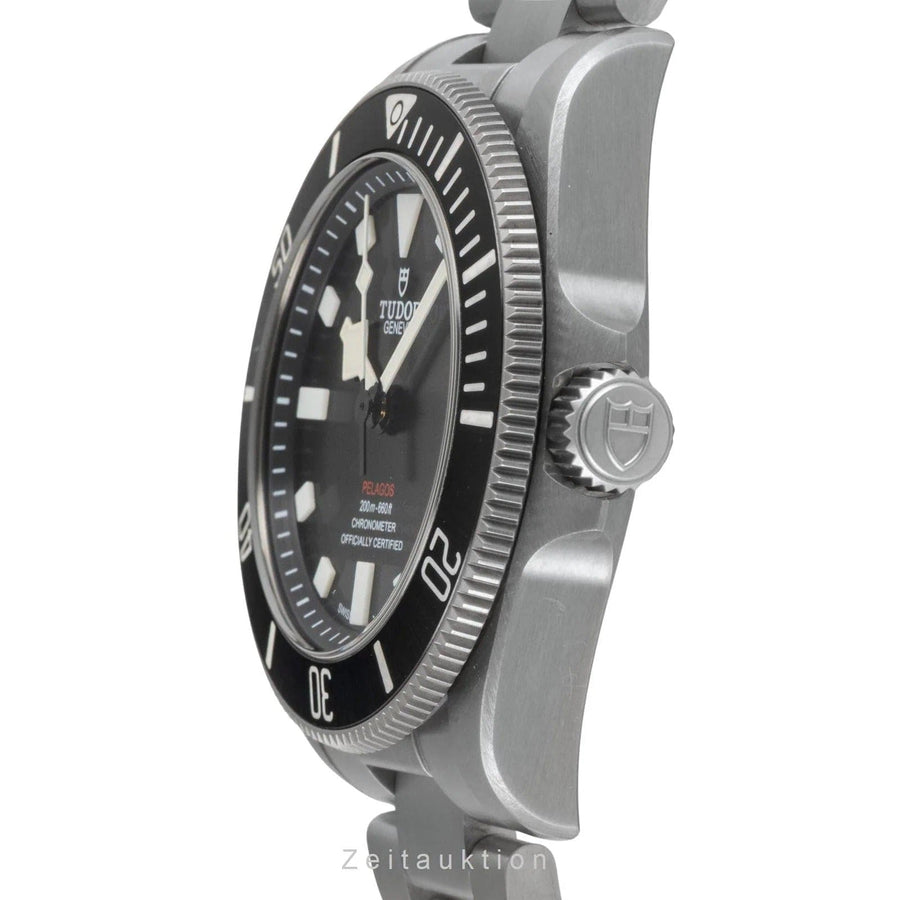 Tudor Pelagos Black Dial Grey Steel Strap Watch for Men - M25407N-0001