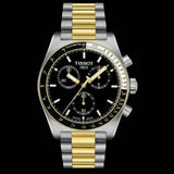 Tissot PR516 Chronograph Black Dial Two Tone Steel Strap Watch for Men - T149.417.22.051.00