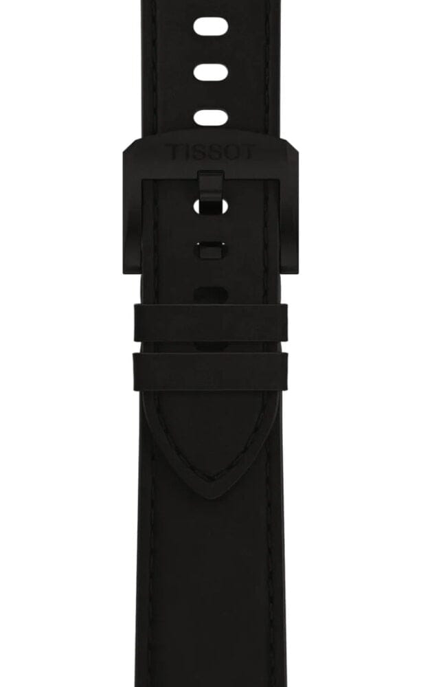 Tissot PRC 100 Solar Quartz Black Dial Black Leather Strap Watch for Men - T151.422.36.051.00