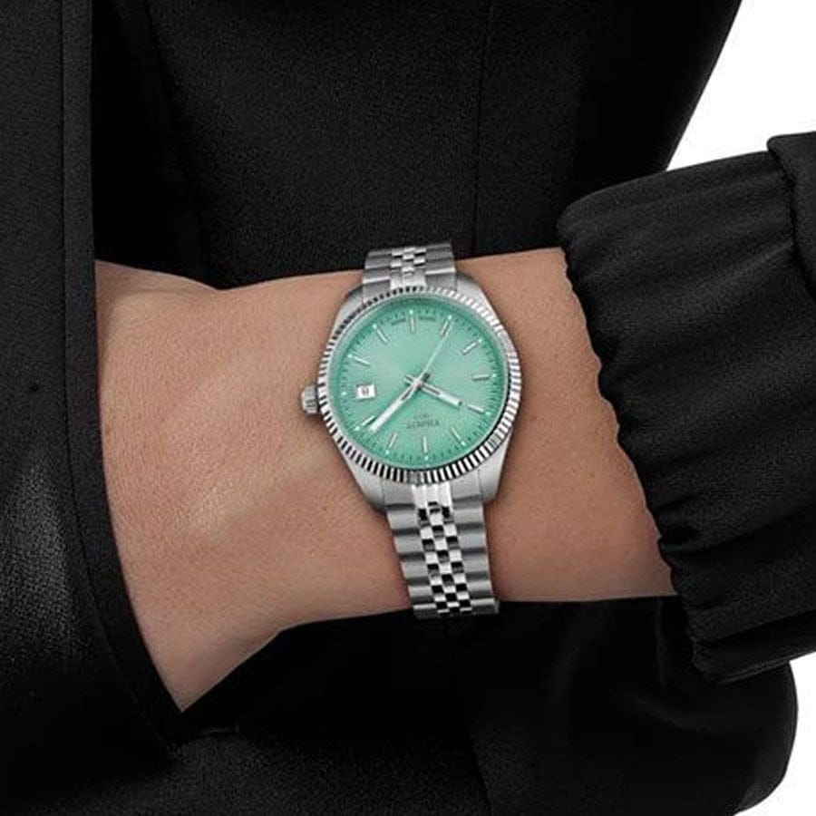 Tissot Ballade Quartz Green Dial Silver Steel Strap Watch for Women - T156.210.11.091.00
