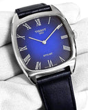 Tissot Stylist Quartz Blue Dial Blue Leather Strap Watch for Men - T159.909.16.043.00