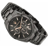 Maserati Attrazione Chronograph Black Dial Black Steel Strap Watch for Men - R8853151001