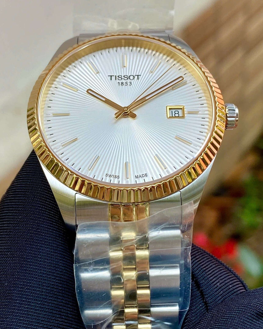 Tissot Ballade Quartz Silver Dial Two Tone Steel Strap Watch for Men - T156.410.22.031.00