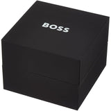 Hugo Boss Taper Chronograph Black Dial Black Leather Strap Watch for Men - 1514089