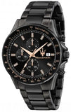 Maserati SFIDA Limited Edition Chronograph Black Dial Black Steel Strap Watch for Men - R8873640016