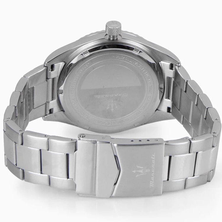 Maserati Competizione Blue Dial Silver Steel Strap Watch for Men - R8853100029