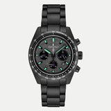 Seiko Prospex Speedtimer The Black Series Limited Edition Black Dial Black Steel Strap Watch for Men - SSC917