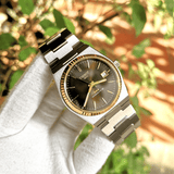 Tissot PRX Powermatic 80 18K Gold Brown Dial Silver Steel Strap Watch for Men - T931.407.41.291.00