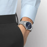Tissot Ballade Quartz Blue Dial Silver Steel Strap Watch for Men - T156.410.11.041.00