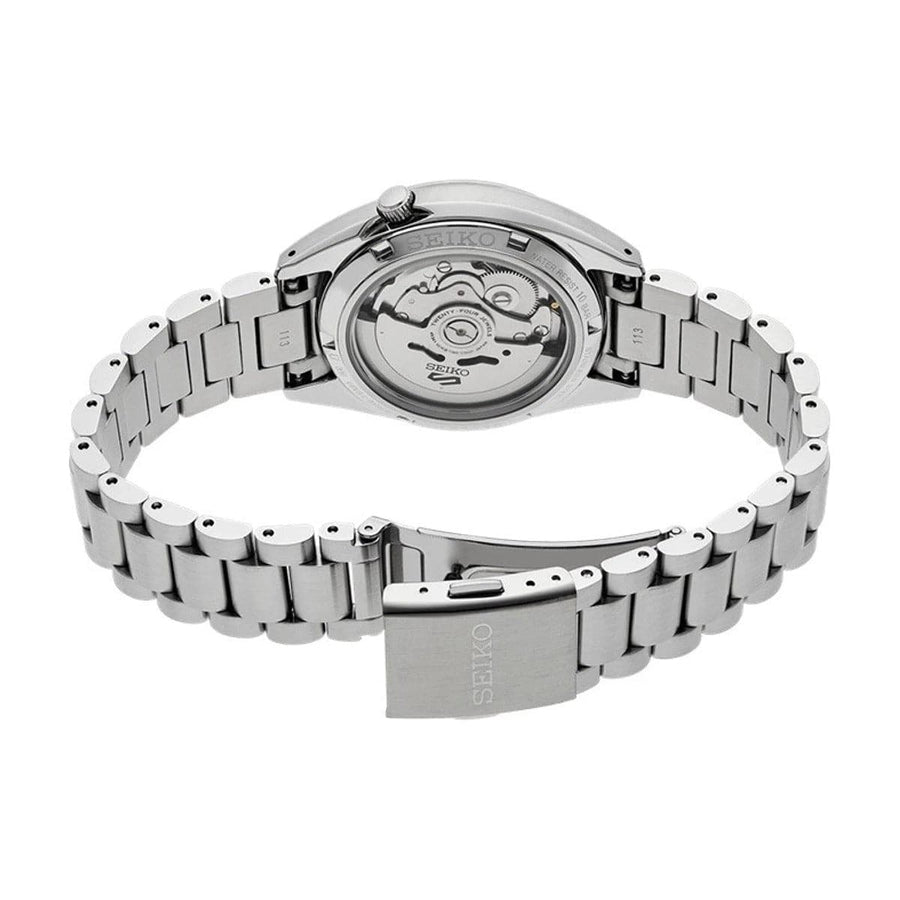 Seiko 5 Sports Automatic Blue Dial Silver Steel Strap Watch for Men - SRPL55K1