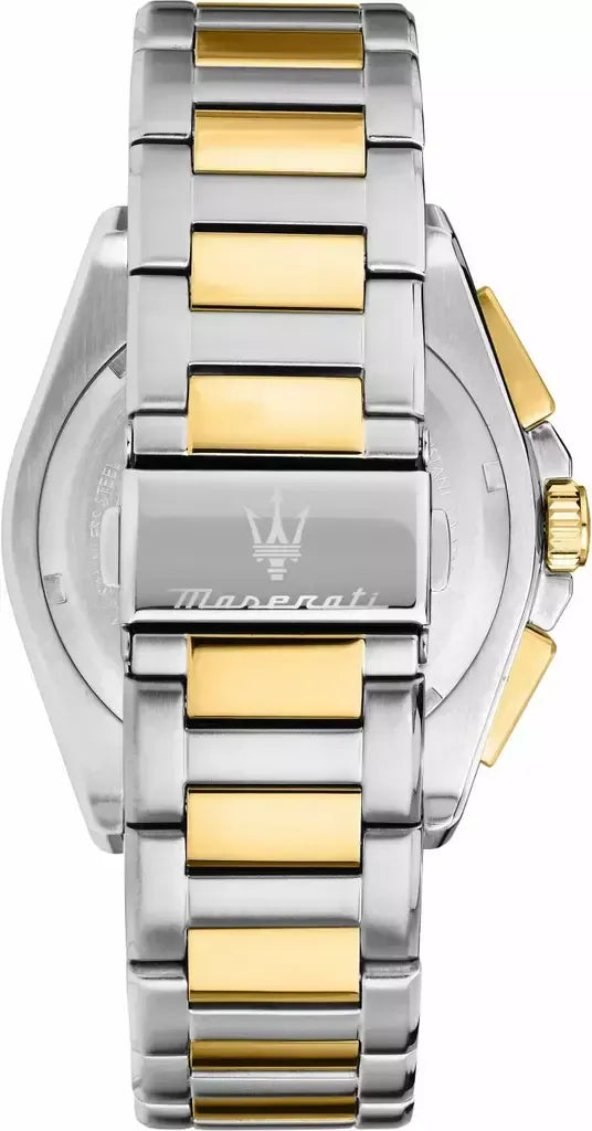 Maserati Velocità Chronograph Black Dial Two Tone Steel Strap Watch for Men - R8873652003