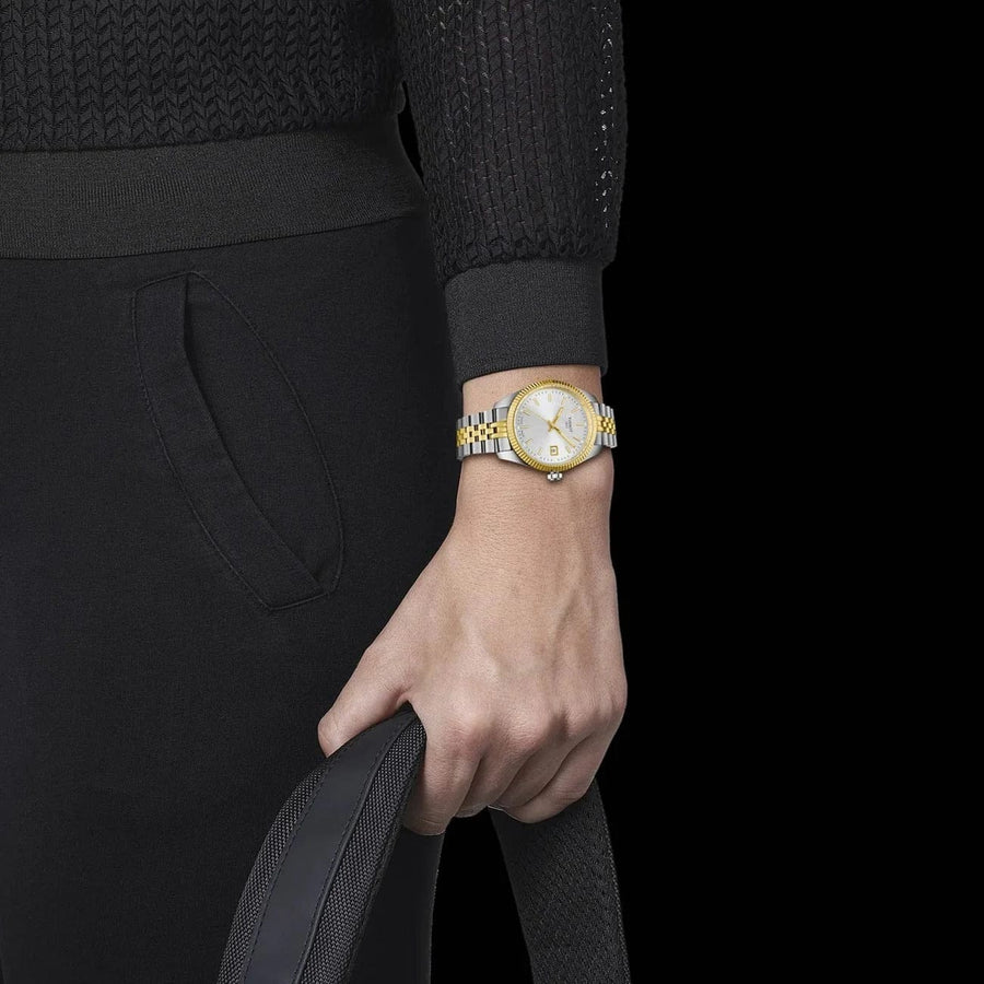 Tissot Ballade Quartz Silver Dial Two Tone Steel Strap Watch for Women - T156.210.22.031.00