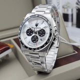 Maserati Velocità Chronograph Silver Dial Silver Steel Strap Watch for Men - R8873652006