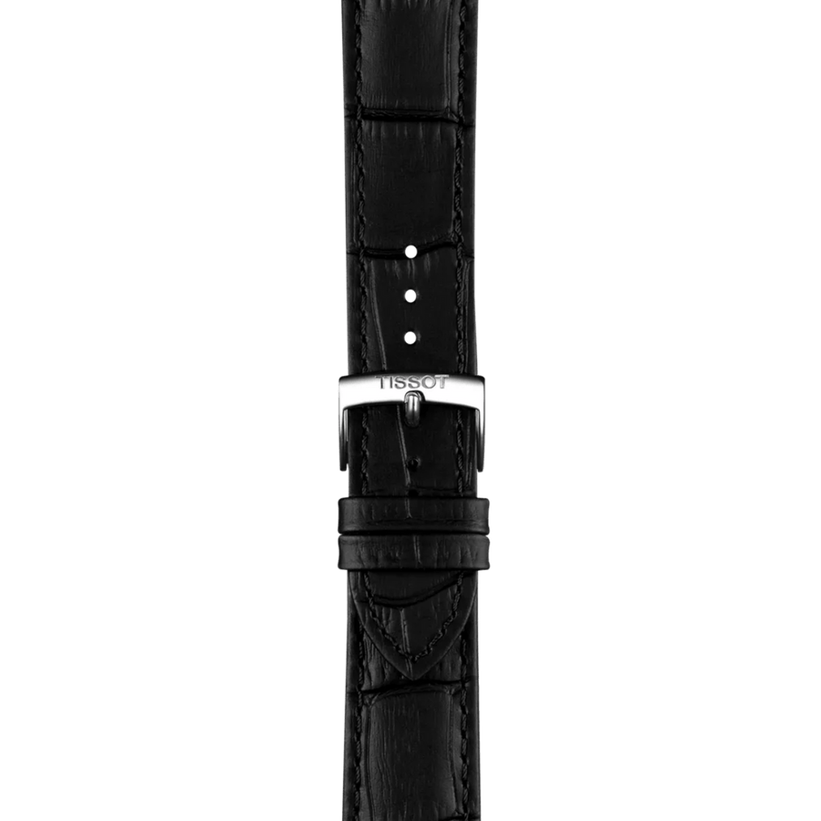 Tissot PR 100 Black Dial Black Leather Strap Watch for Men - T150.410.16.051.00