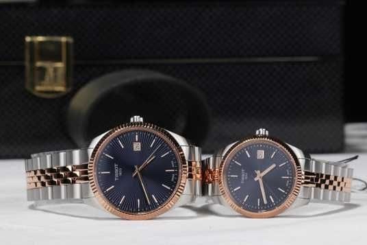 Tissot Ballade Quartz Blue Dial Two Tone Steel Strap Watch for Women - T156.210.22.041.00
