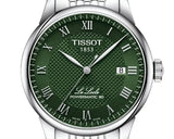 Tissot Le Locle Powermatic 80 Automatic Green Dial Silver Steel Strap Watch for Men - T006.407.11.093.00