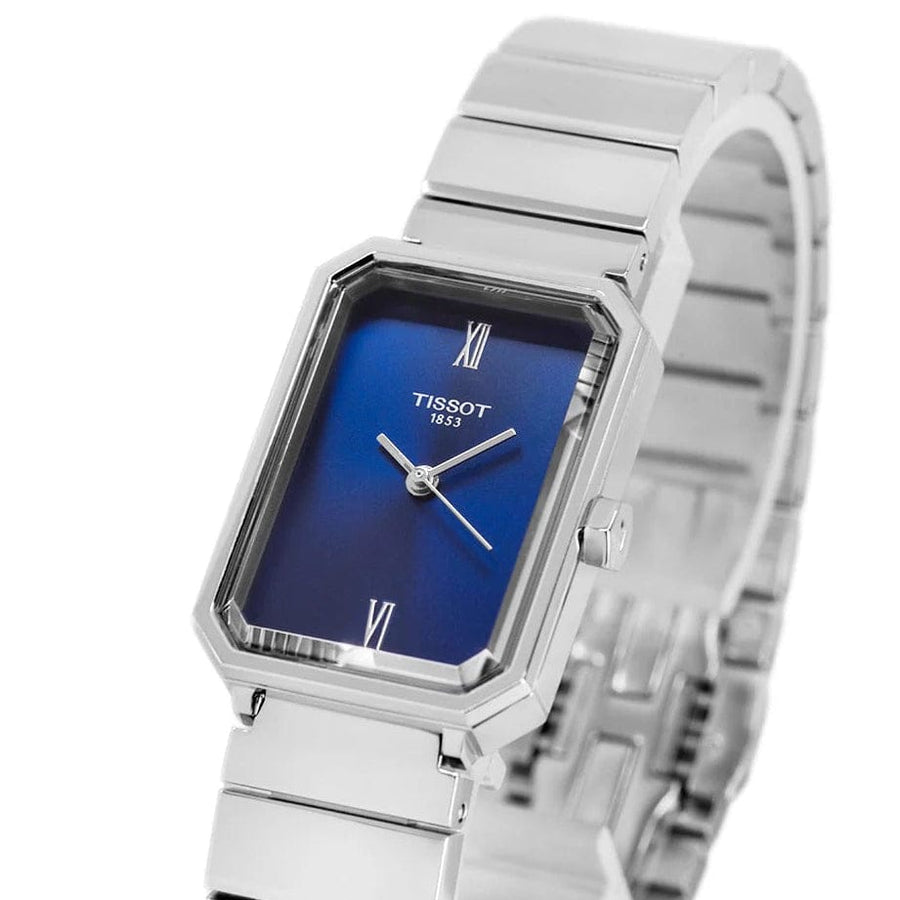 Tissot SRV Blue Dial Silver Steel Strap Watch for Women - T160.110.11.043.00